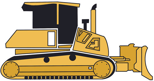 Illustration of bulldozer